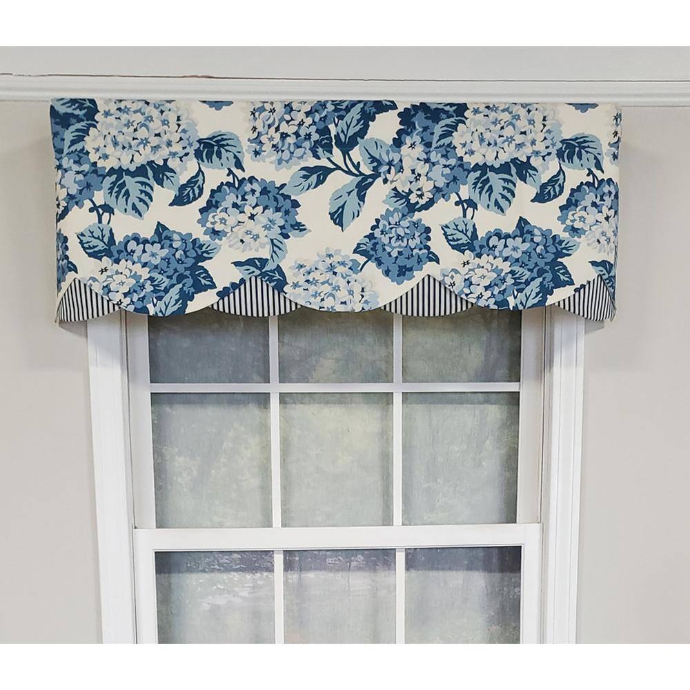 Angle. RLF Home - RLF Home Luxurious Modern Design Classic Summer Wind Petticoat Style Window Valance 50" x 15" Porcelain - Porcelain.