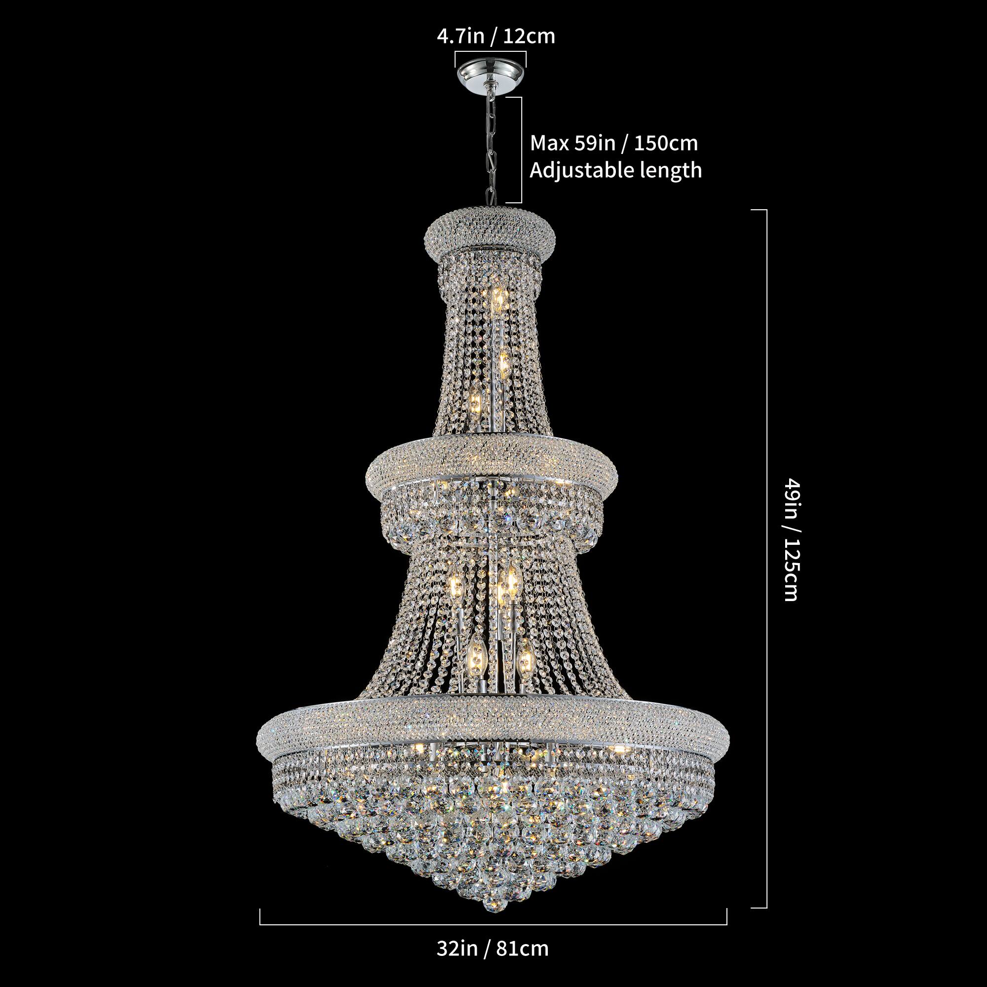 4.7in / 12cm  
Max 59in / 150cm Adjustable length  
49in / 125cm  
32in / 81cm
