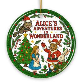 OrnamentallyYou - Classic Alice's Adventure in Wonderland Ornament, Whimsical Christmas Decoration and Gift - Multi-colored