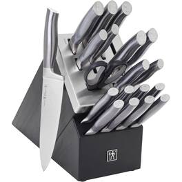 Henckels - Graphite 20-pc Self-Sharpening Knife Set with Block 17633-020 - Black