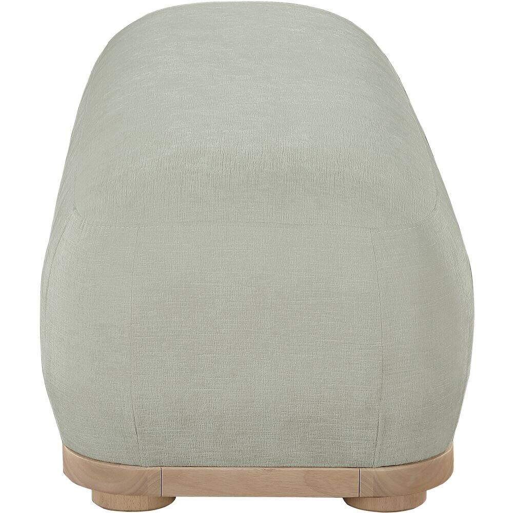 Alt View 3. Meridian Furniture - Calum Mint Chenille Fabric Bench - Blue.