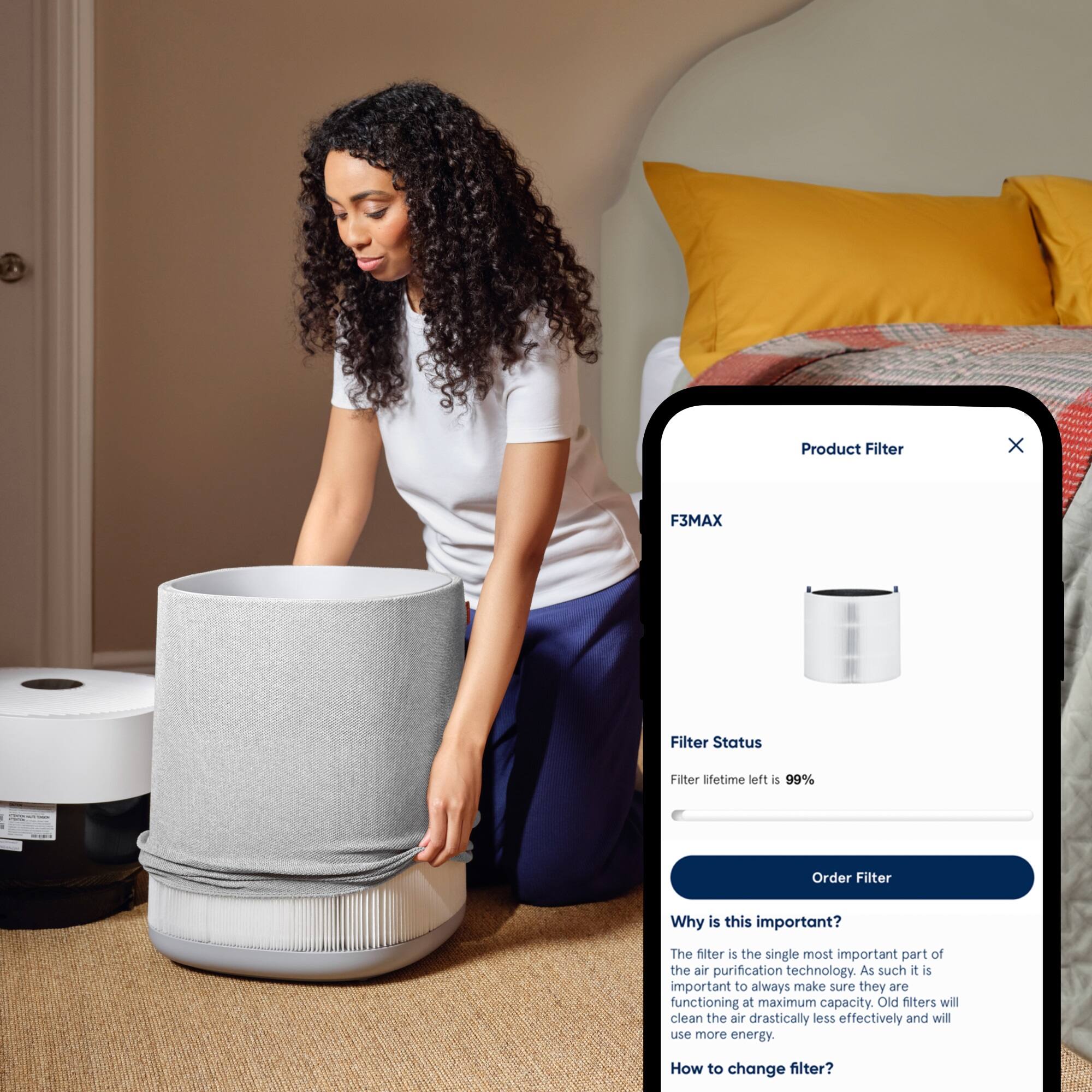 Alt View 12. Blueair - F2MAX - 211i Max Filter - White.