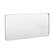Angle. LOVMOR - Tempered Glass Rounded Rectangle Framed Wall-Mounted Bathroom Vanity Mirror - 60" x 28" - Silver.