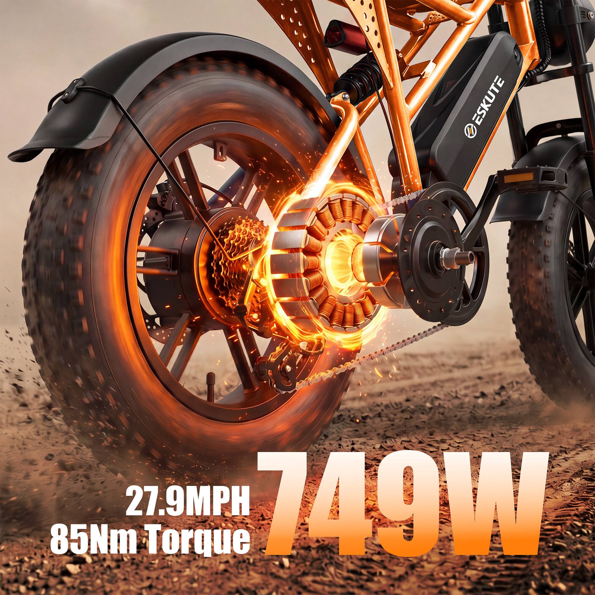 DE ESKUTE 27.9MPH 749W 85Nm Torque