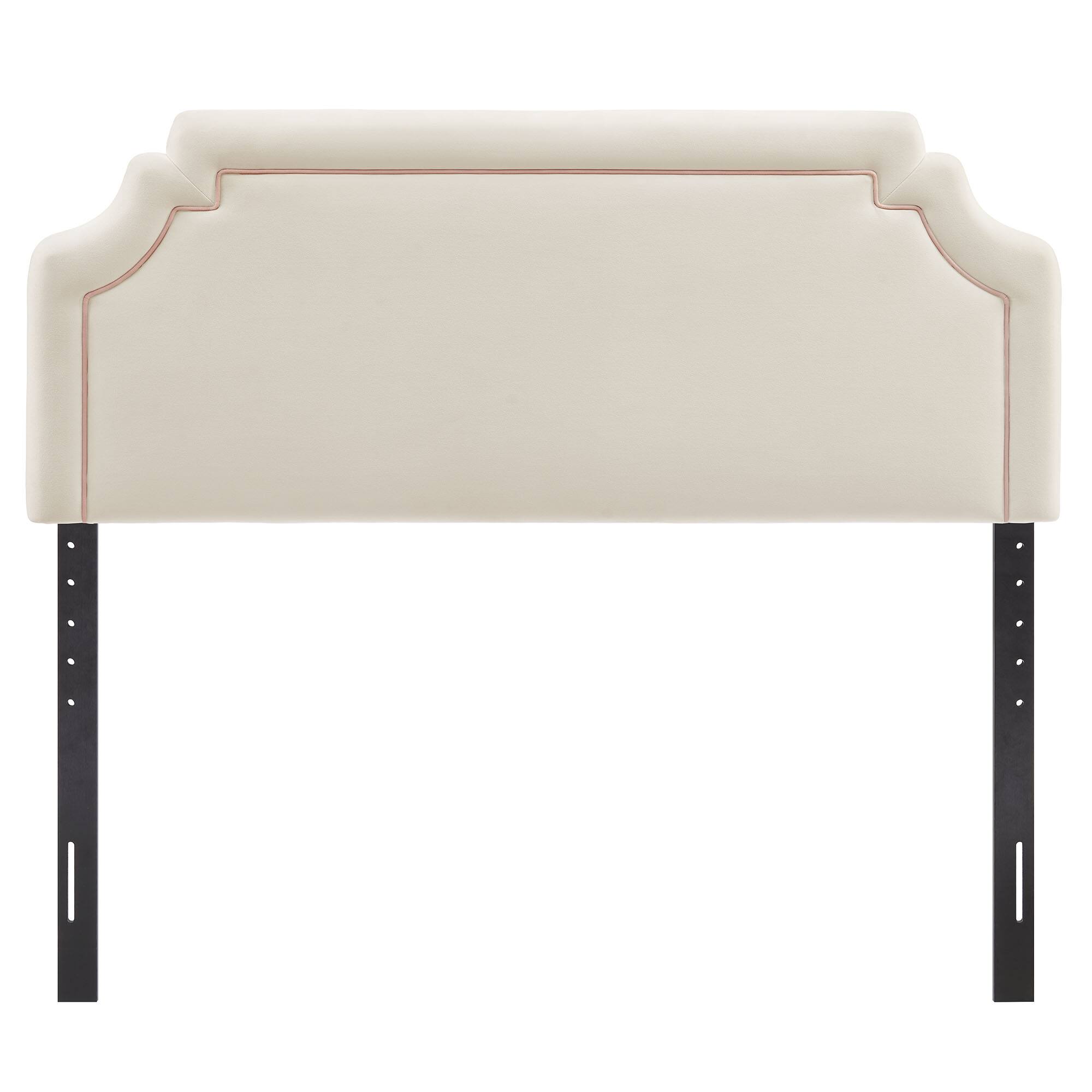 Alt View 2. Modway - Magnolia Stain-Resistant Performance Velvet Headboard by Modway - Alabaster Pink.