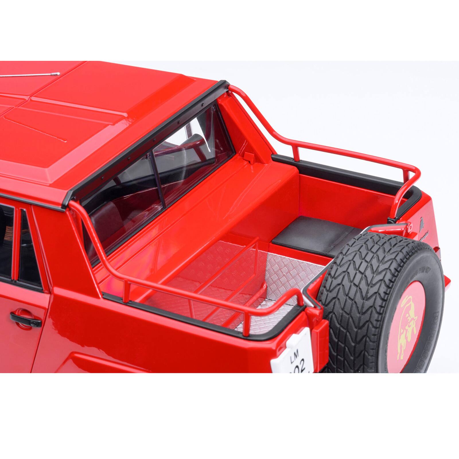 Alt View 6. Autoart - Lamborghini LM002 Rosso Siviglia Red 1/18 Model Car by Autoart.