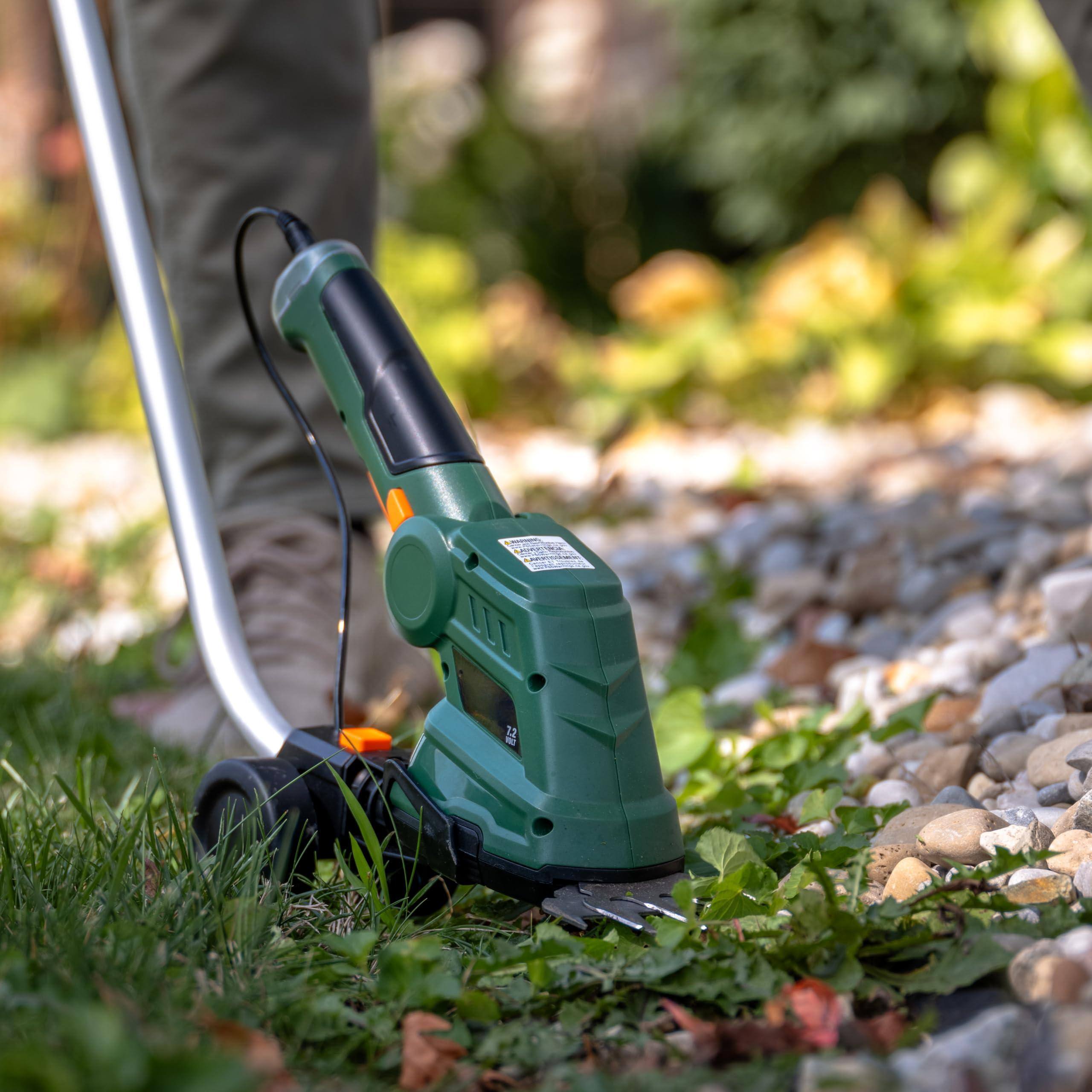 Back. JETRANSPORT - Outdoor Power Tools Lss10272ps 7.5-volt Lithium-ion Cordless Grass Shear/shrub Trimmer With Wheeled Extension - 7.2-Volt Shrub Shear.