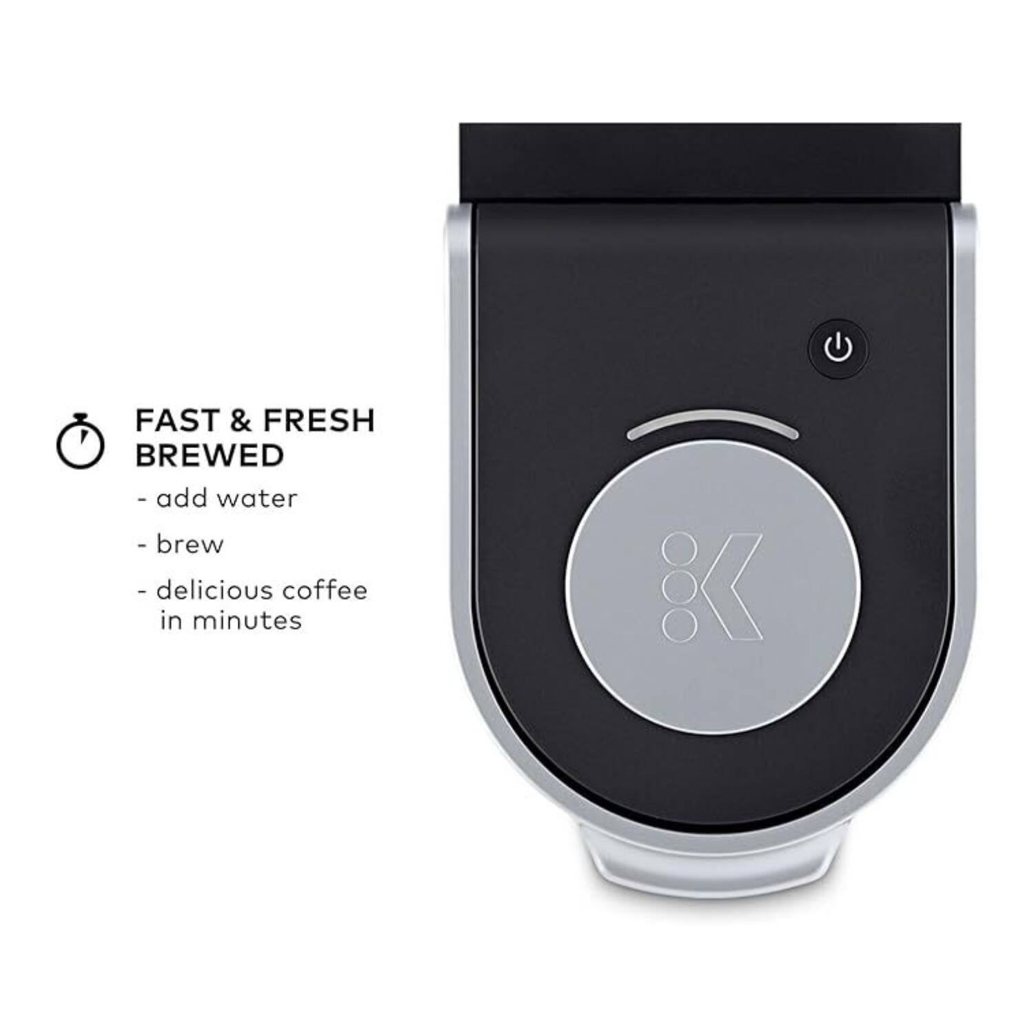 FAST & FRESH BREWED  
- add water  
- brew  
- delicious coffee in minutes