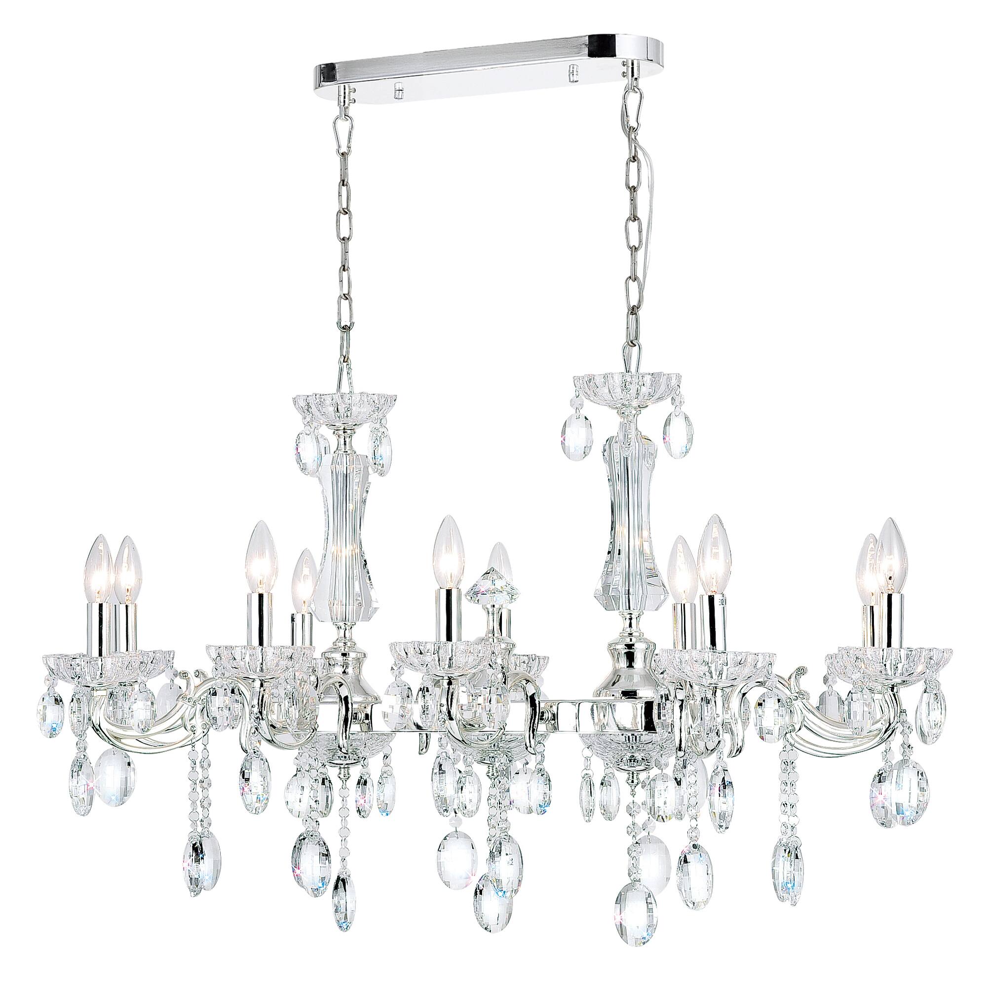 Front. CWI Lighting - Flawless 10 Light Up Chandelier With Chrome Finish - Chrome.