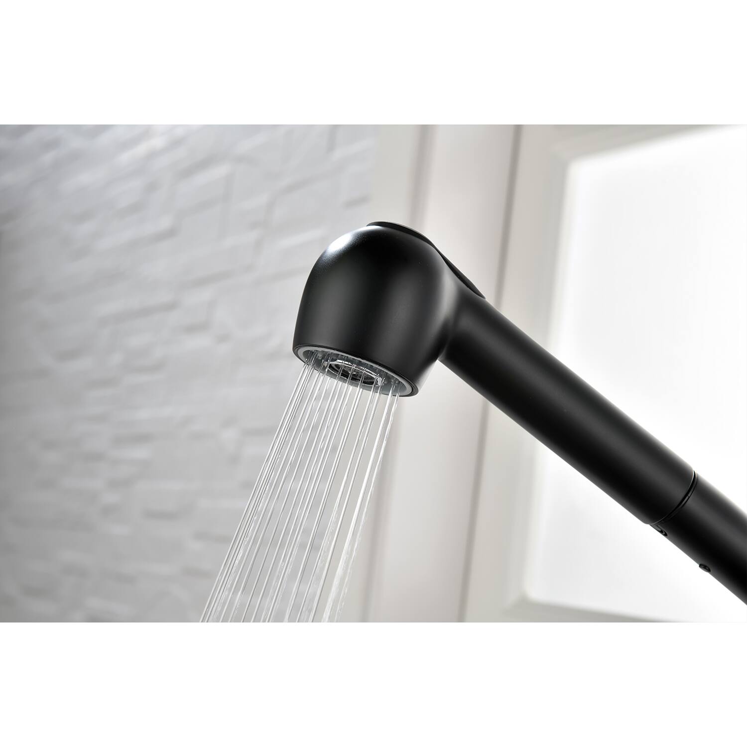 Alt View 9. Siljoy - Single Handle Kitchen Sink Faucet with Pull Out Sprayer - Matte Black.
