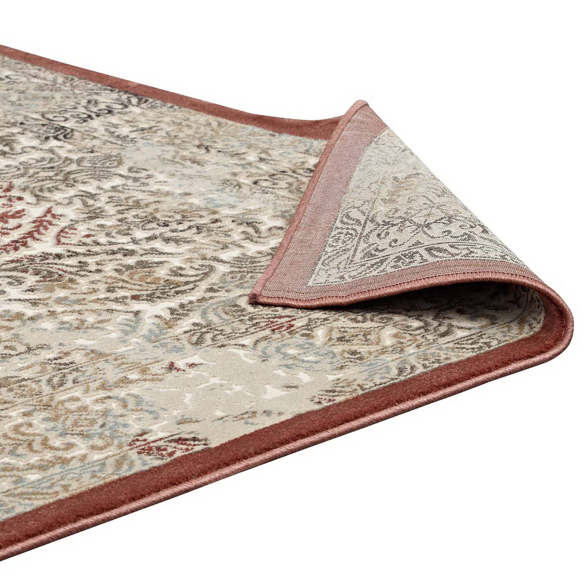 Alt View 4. Modway - Hester Ornate Turkish Vintage Area Rug - Tan and Walnut Brown.