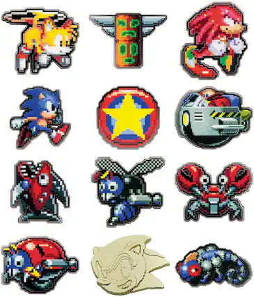 Front. Sonic - Sonic the Hedgehog 1.5" Mystery Pin - Blind Box (1 Pin with Order) - Styles May Vary.