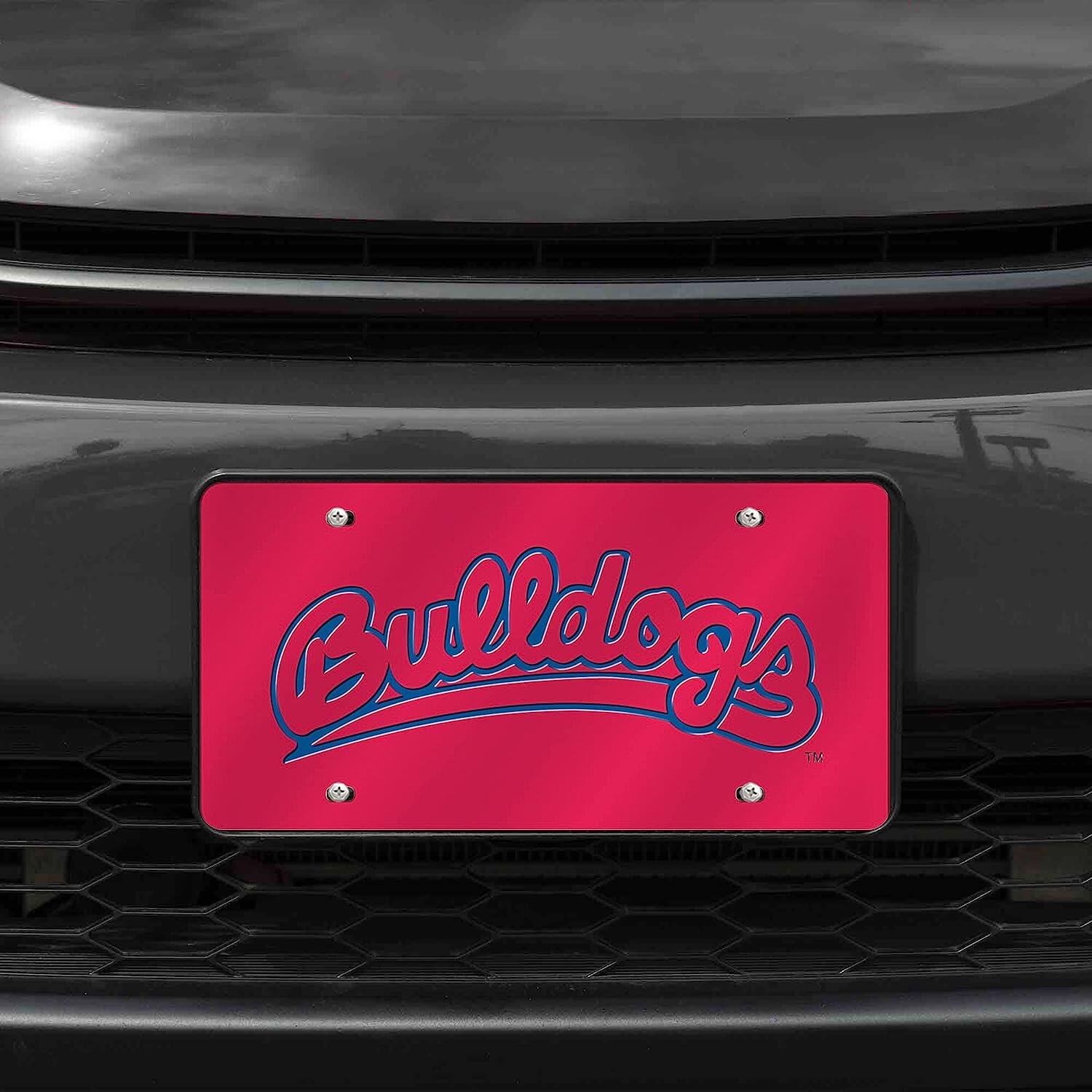 Alt View 1. Rico Industries - Fresno State Bulldogs Red Mirrored Laser Cut License Plate Laser Tag - Multi.