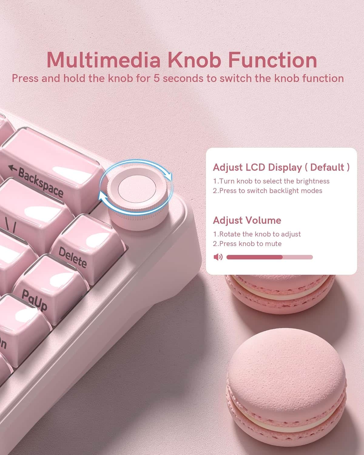 Womier L65 60% Layout Wireless Mechanical Keyboard,Cute Crystal