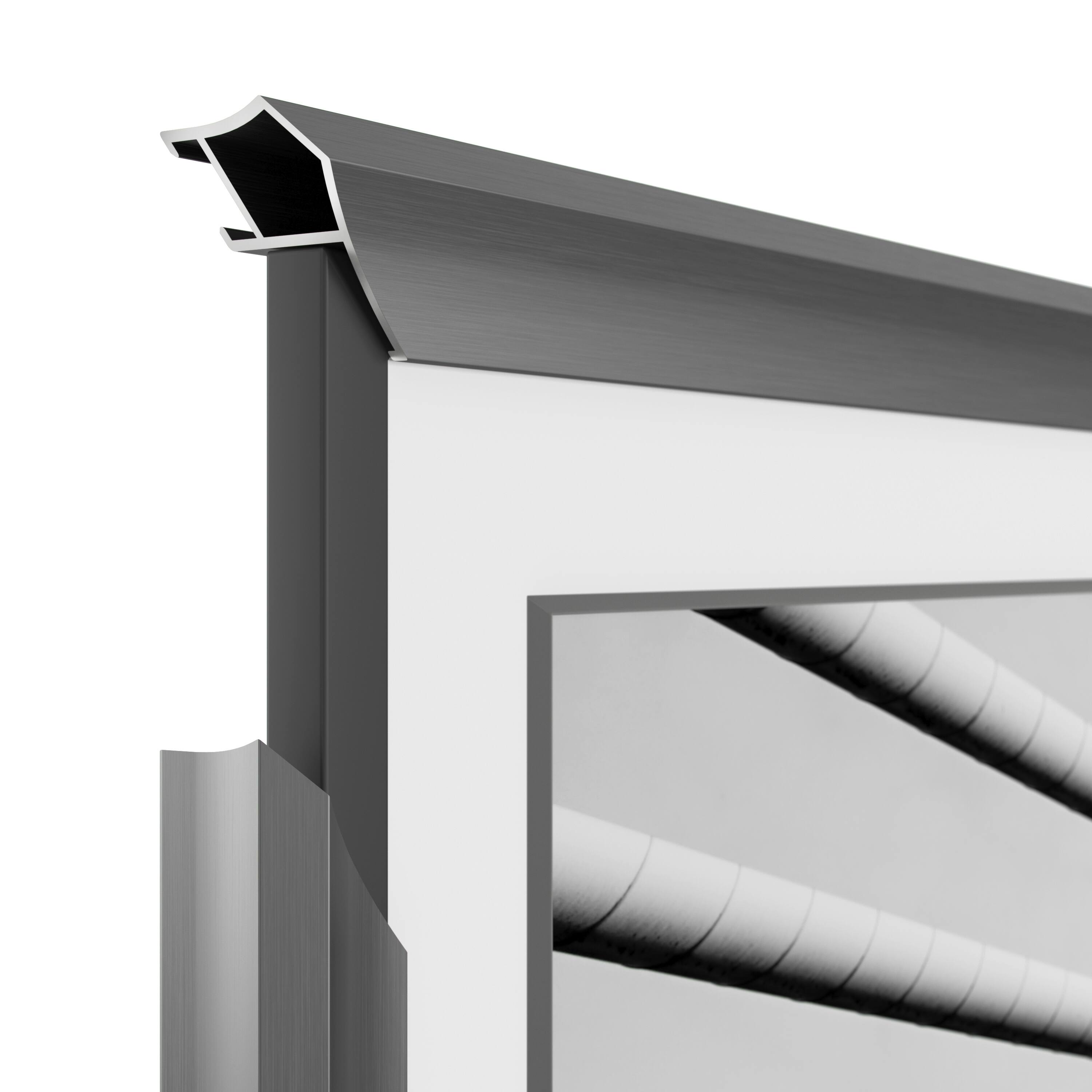 Alt View 16. Deco TV Frames - Alloy Prismatic Bezel for Samsung The Frame TV - 43" - Graphite.