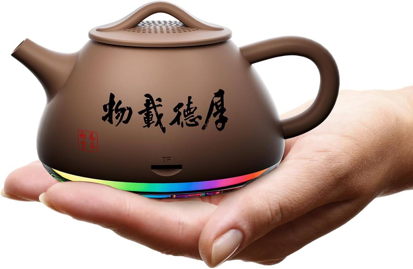 Front. Stamp n Camp - Portable Bluetooth Speaker Wireless Cute Style Little TF Card Speaker Teapot Decor Kitchen Room Table Desk Night... - default.