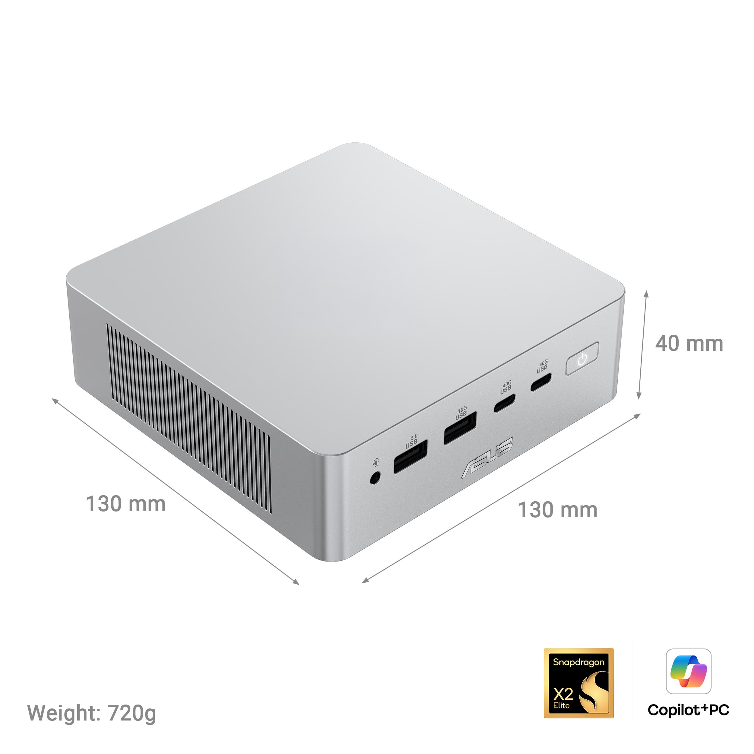 ASUS Ascent QN10 Mini PC Snapdragon X2 Elite (2026) Qualcomm