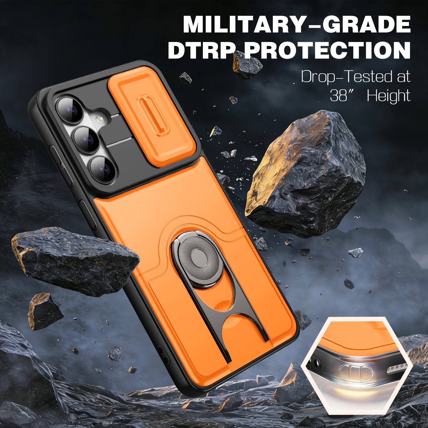 MILITARY-GRADE DTRP PROTECTION  
Drop-Tested at 38" Height