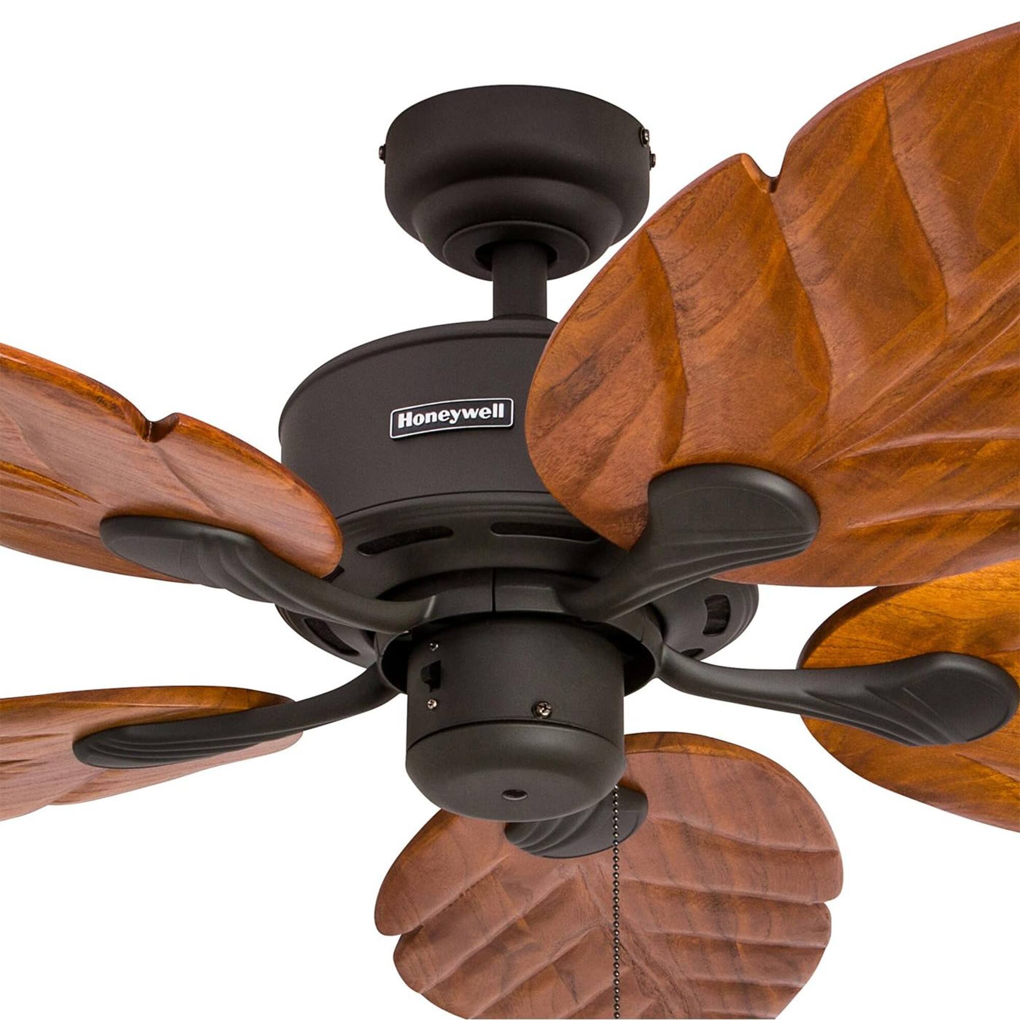 Alt View 7. Honeywell - Honeywell Sabal Palm 52-Inch Tropical Ceiling Fan with Light, 5 Blades, Bronze - Bronze.