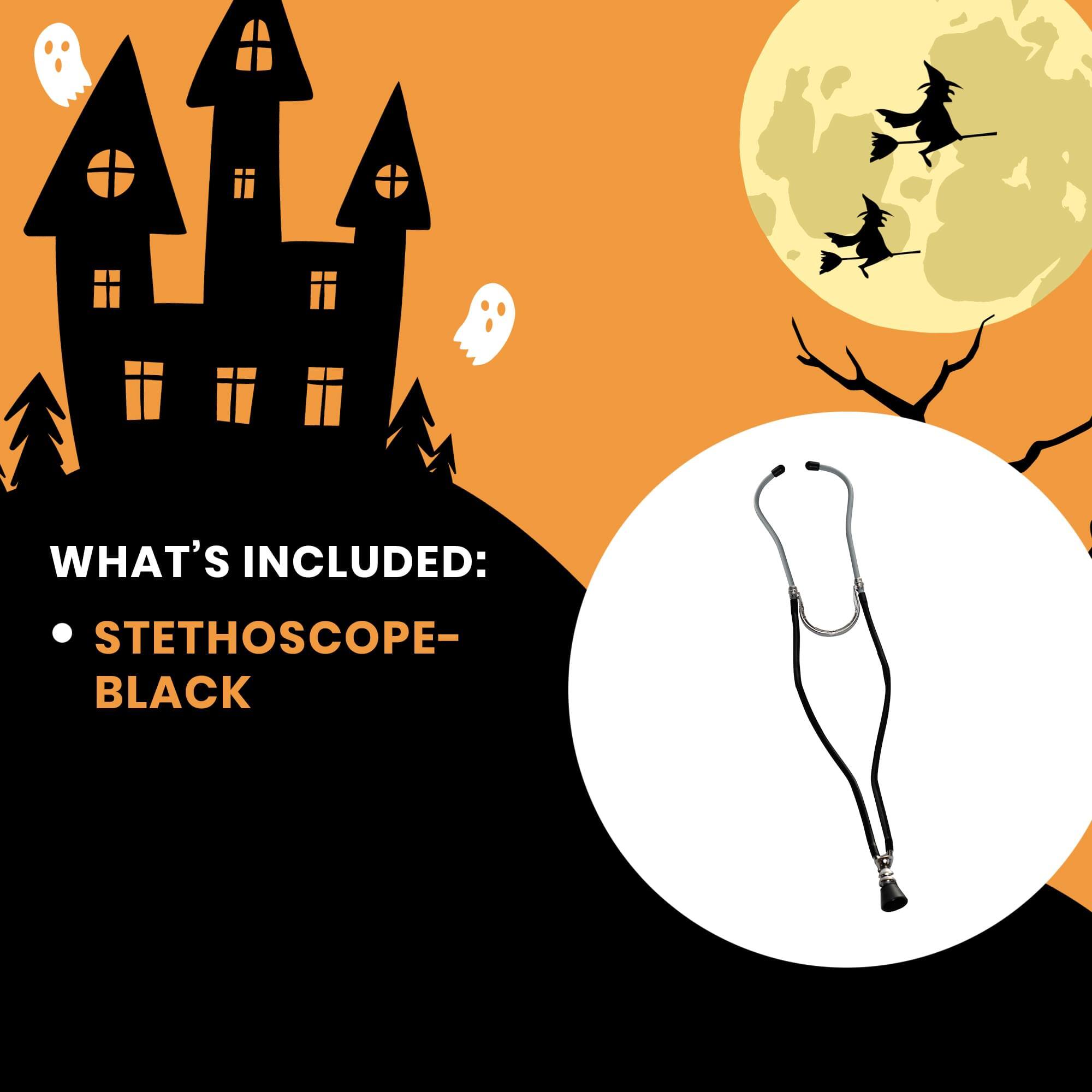WHAT'S INCLUDED:  
- STETHOSCOPE- BLACK