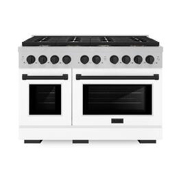 ZLINE - Autograph 48 in. Paramount Dual Fuel Range with White and Black Accents (SDRSZ-WM-48-MB) - White