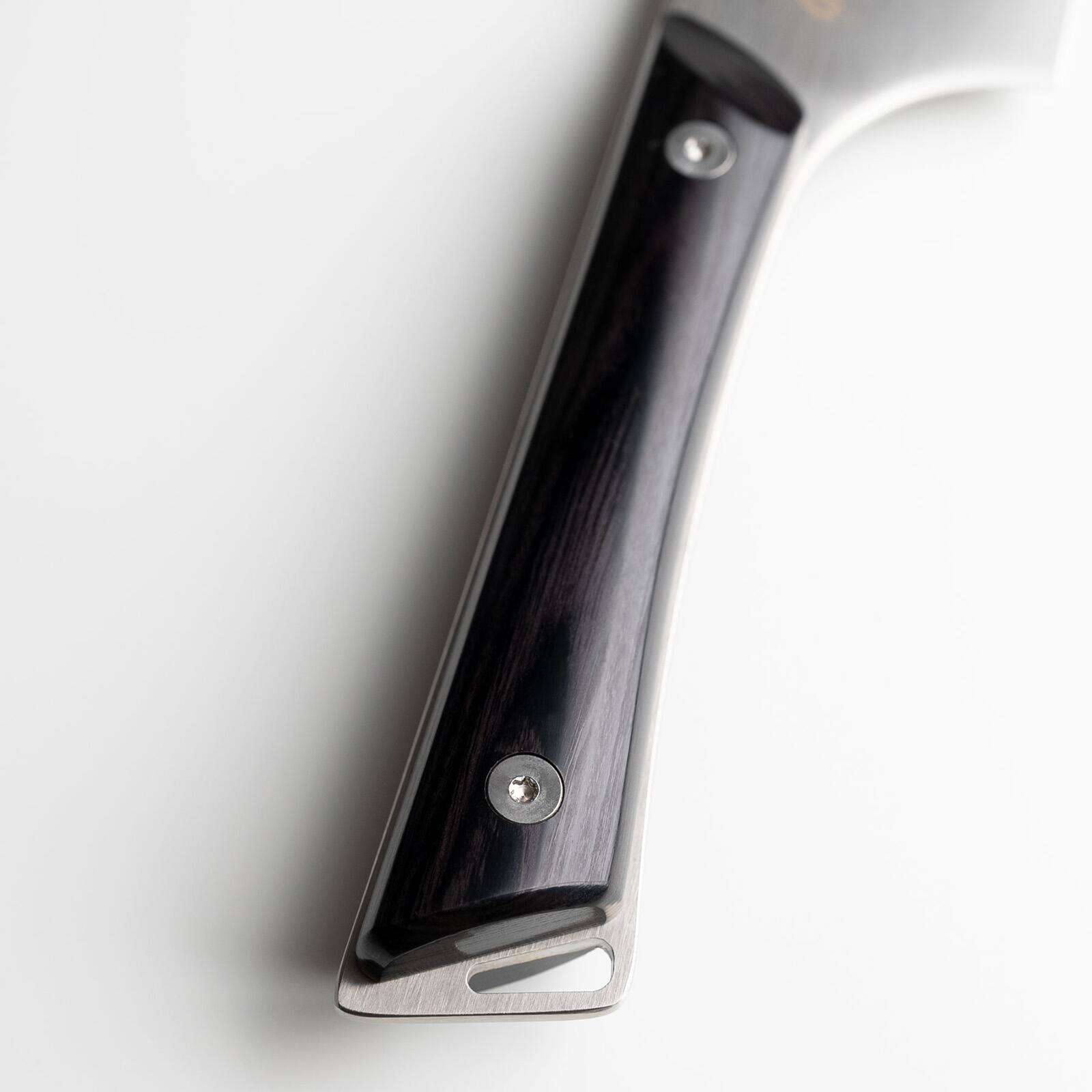 Alt View 2. Shun - Kazahana Santoku Knife, 7 Inch - Silver.