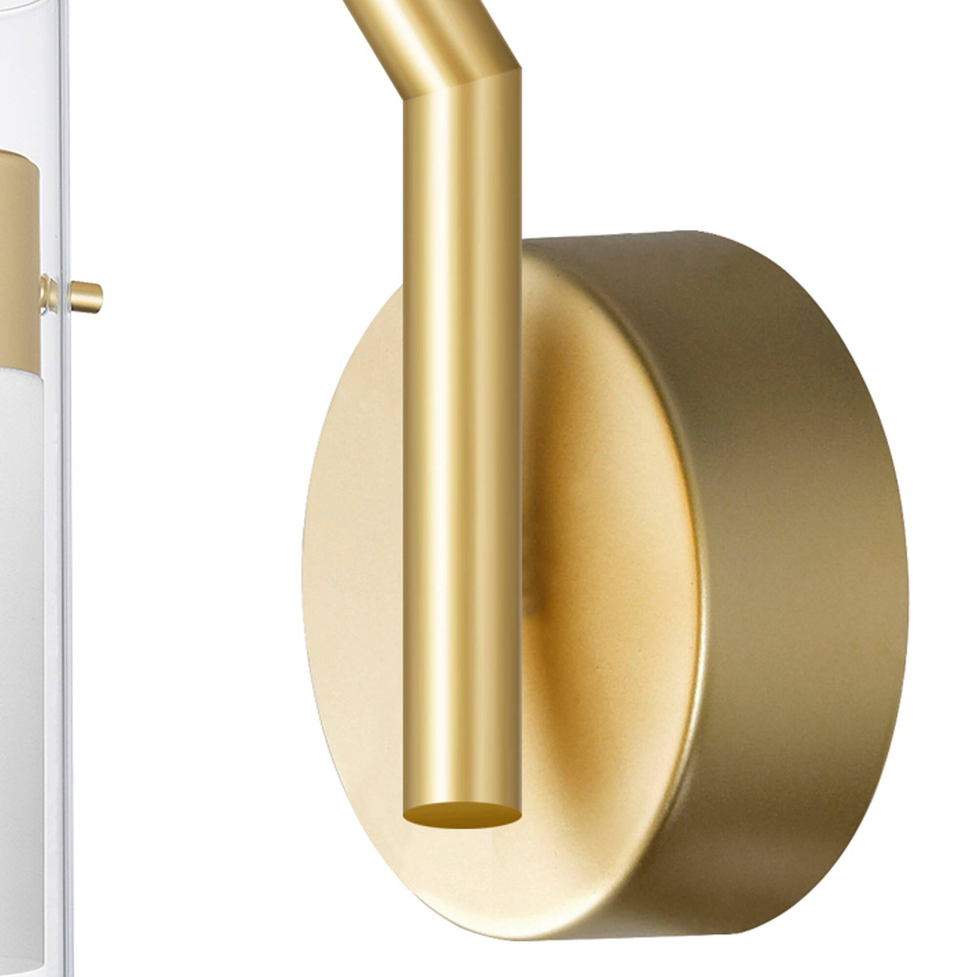 Left. CWI Lighting - Olinda LED Integrated Satin Gold Wall Light - Satin Gold.