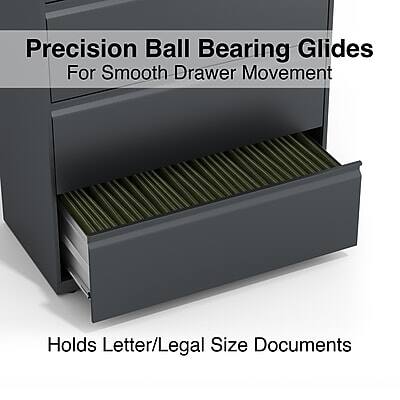 Precision Ball Bearing Glides  
For Smooth Drawer Movement  

Holds Letter/Legal Size Documents