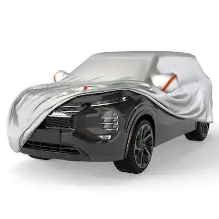 Front. Mondawe - 200" Universal Fit SUV Car Cover with Mirror Pockets for Rain Sun UV Protection - Silver-200.