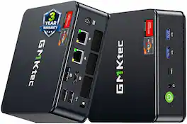 GMKtec - M5 Ultra Mini PC, Ryzen 7 7730U, 16GB 256GB SSD, Dual 2.5GbE LAN, Triple 4K, WiFi6E, BT5.2, HDMI2.0 - Black