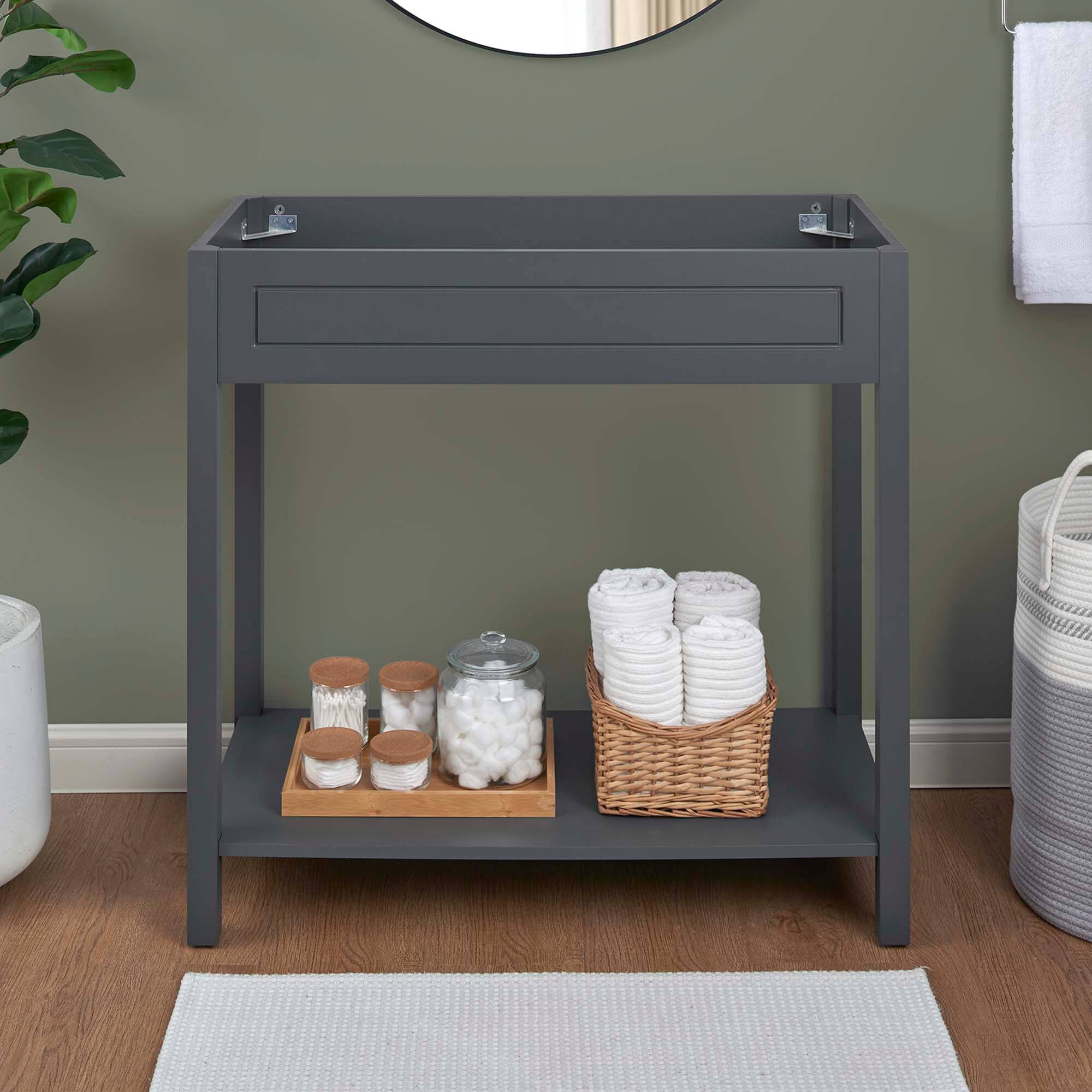 Back. Modway - Altura Bathroom Cabinet Basin Not Included by Modway - Gray.