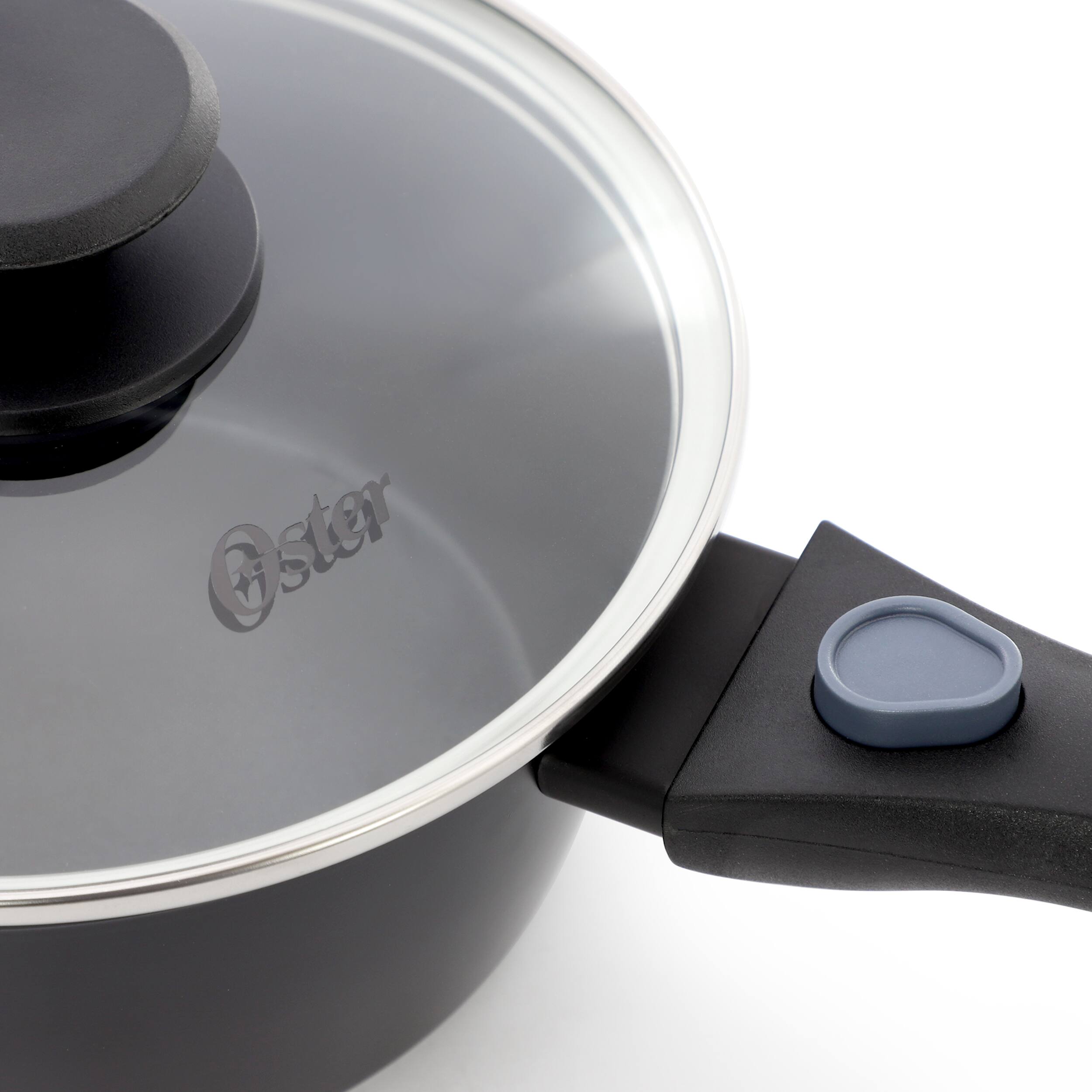 Alt View 3. Oster - Oster Smarthandle Advance 4 Piece Nonstick Aluminum Cookware Set in Black - Black.