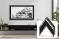 Deco TV Frames - Premiere Bezel for Samsung the Frame TV - 65" - Antique Silver & Black - Front_Zoom