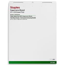 Staples - Easel Pads, 27" x 35", 50 Sheets/Pad, 4 Pads/Carton - White