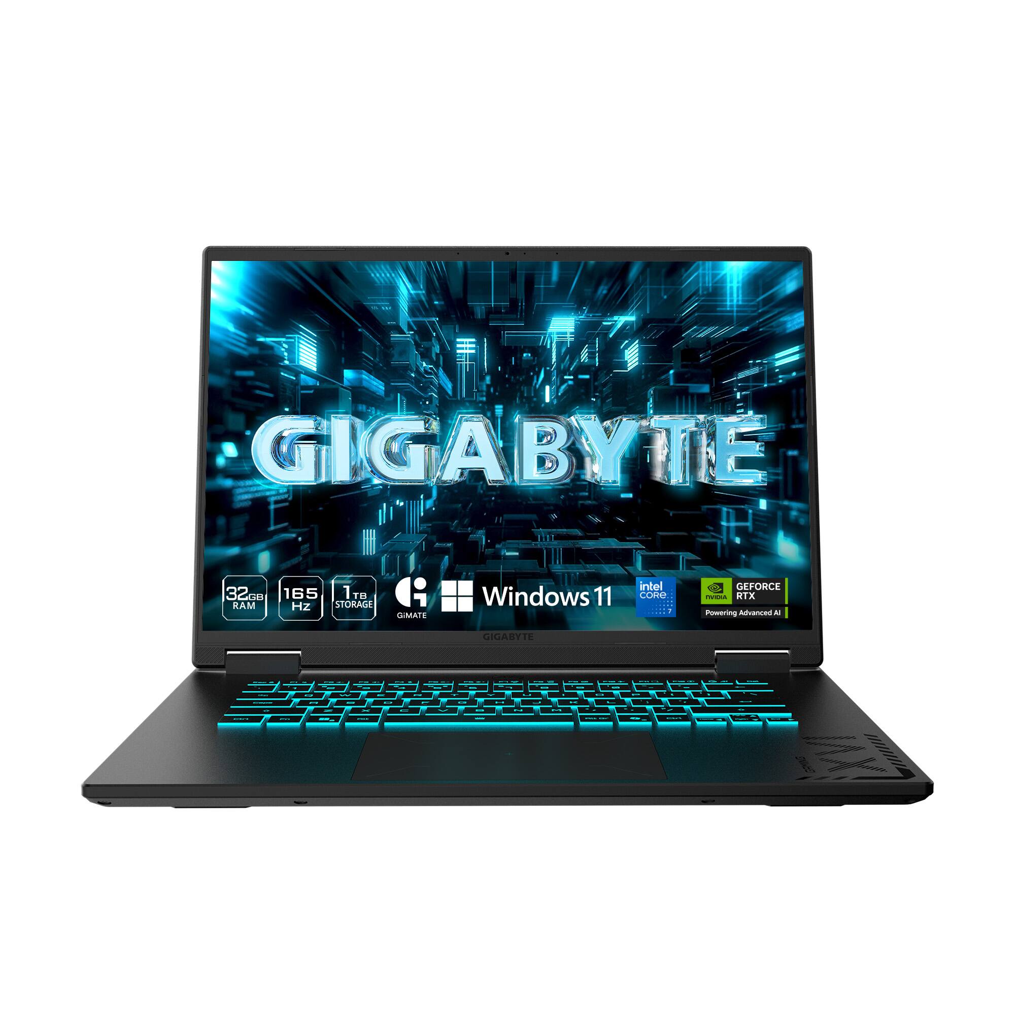 GIGABYTE - GAMING A16 PRO Gaming Laptop - 16" 165Hz 2560x1600 IPS Intel Core 7 240H - 1TB SSD - 32GB LPDDR5X RAM GeForce RTX 5070Ti - Titanium Black