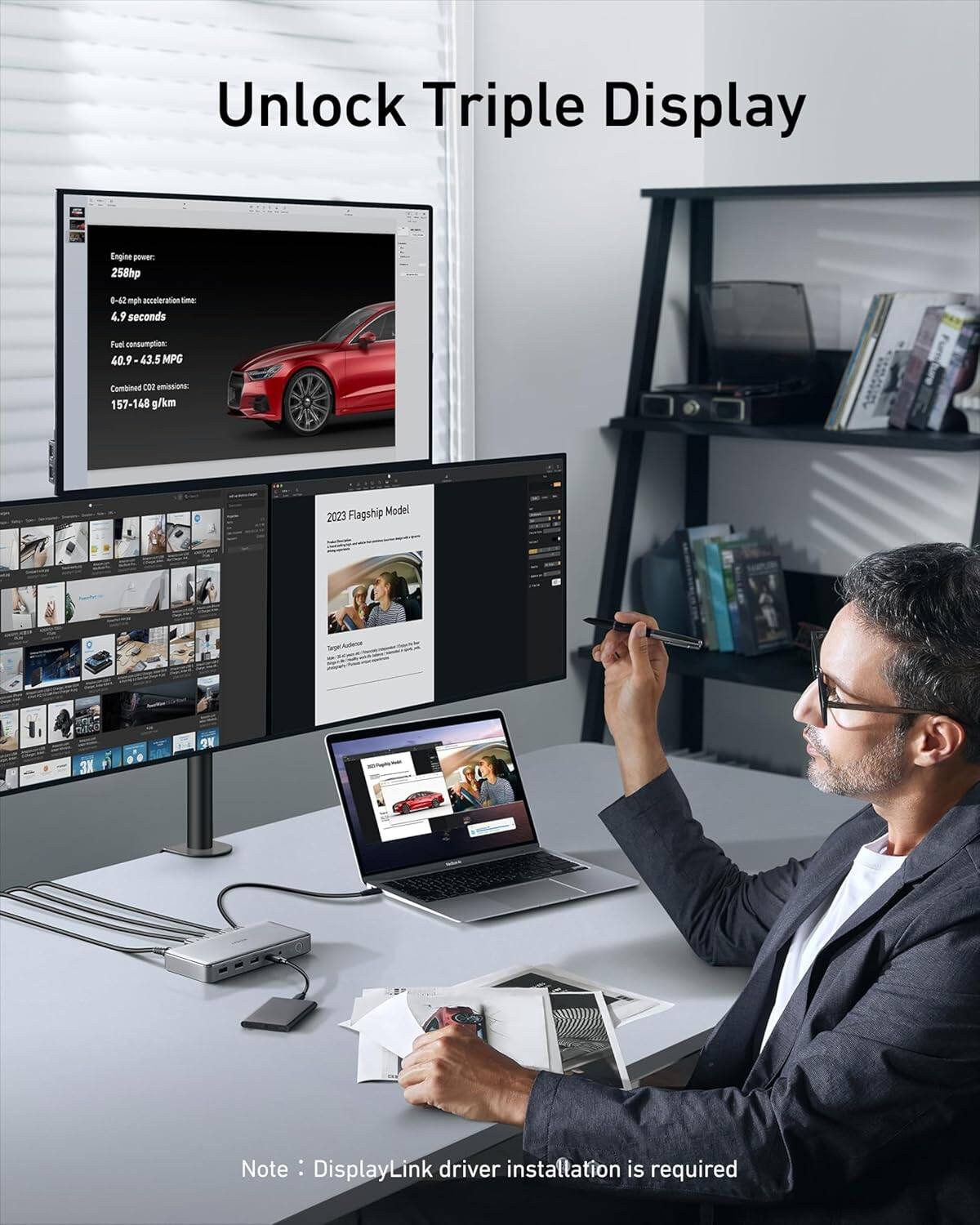Anker Docking Station 10in1 ディスプレイリンク対応 Anker 10 in 1 USB C Docking Station, Displaylink Docking Station
