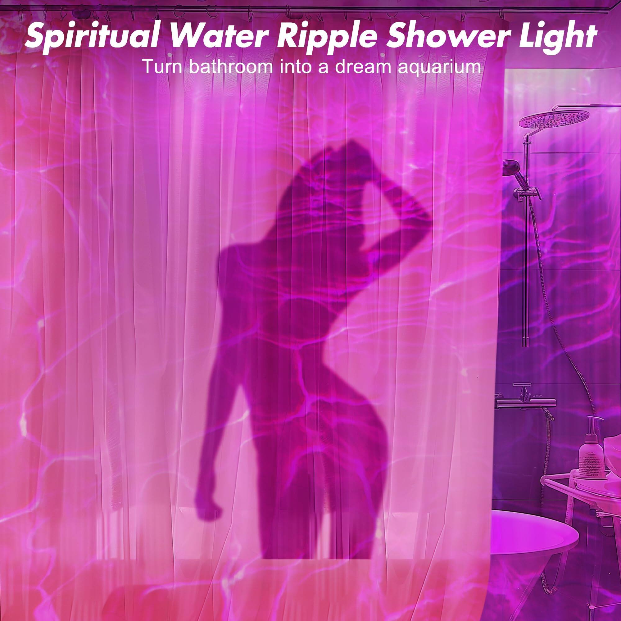 Spiritual Water Ripple Shower Light  
Turn bathroom into a dream aquarium