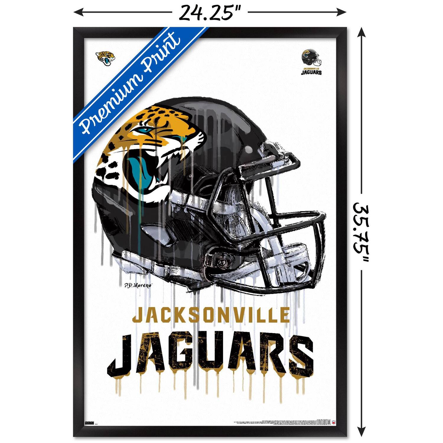 24.25" x 35.75"  
Premium Print  
JACKSONVILLE JAGUARS  
P.M. Moreno