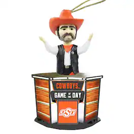 Santa's Workshop - Oklahoma State Cowboys 4" Game of the Day Ornament - Orange