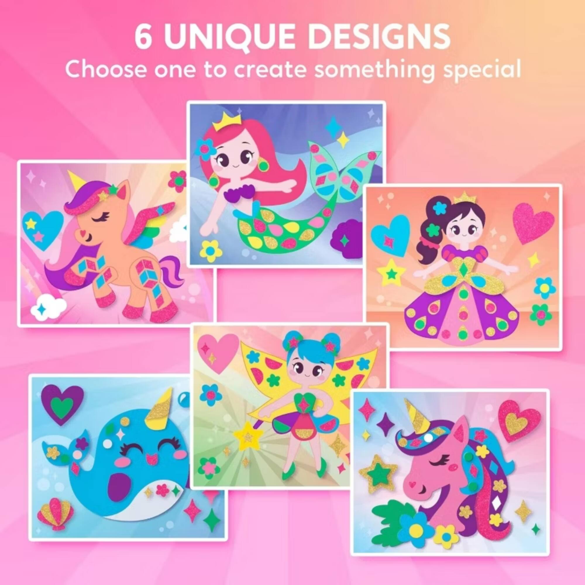 6 UNIQUE DESIGNS  
Choose one to create something special