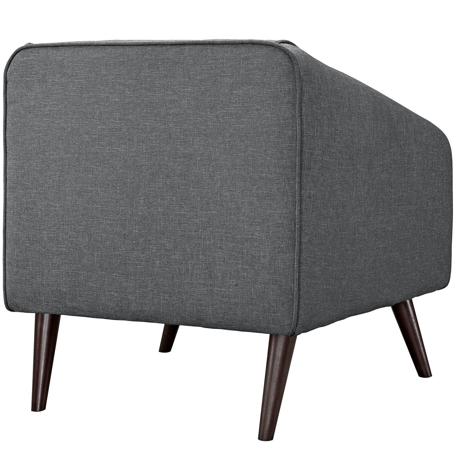 Back. Modway - Slide Upholstered Fabric Armchair by Modway - Gray.