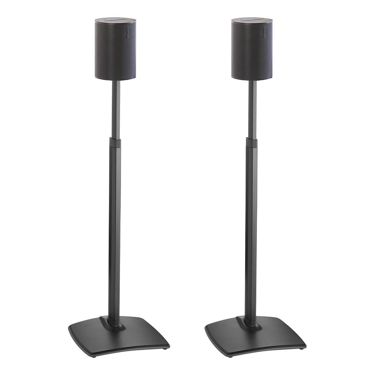 Sanus - Height-Adjustable Speaker Stands for Sonos Era 100 - Pair - Black