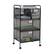 Front. Mind Reader - Cart with Drawers, Laundry Organizer, Utility Cart, Bathroom, Kitchen, Metal Mesh, 16"L x 11"W x 29"H - Black.