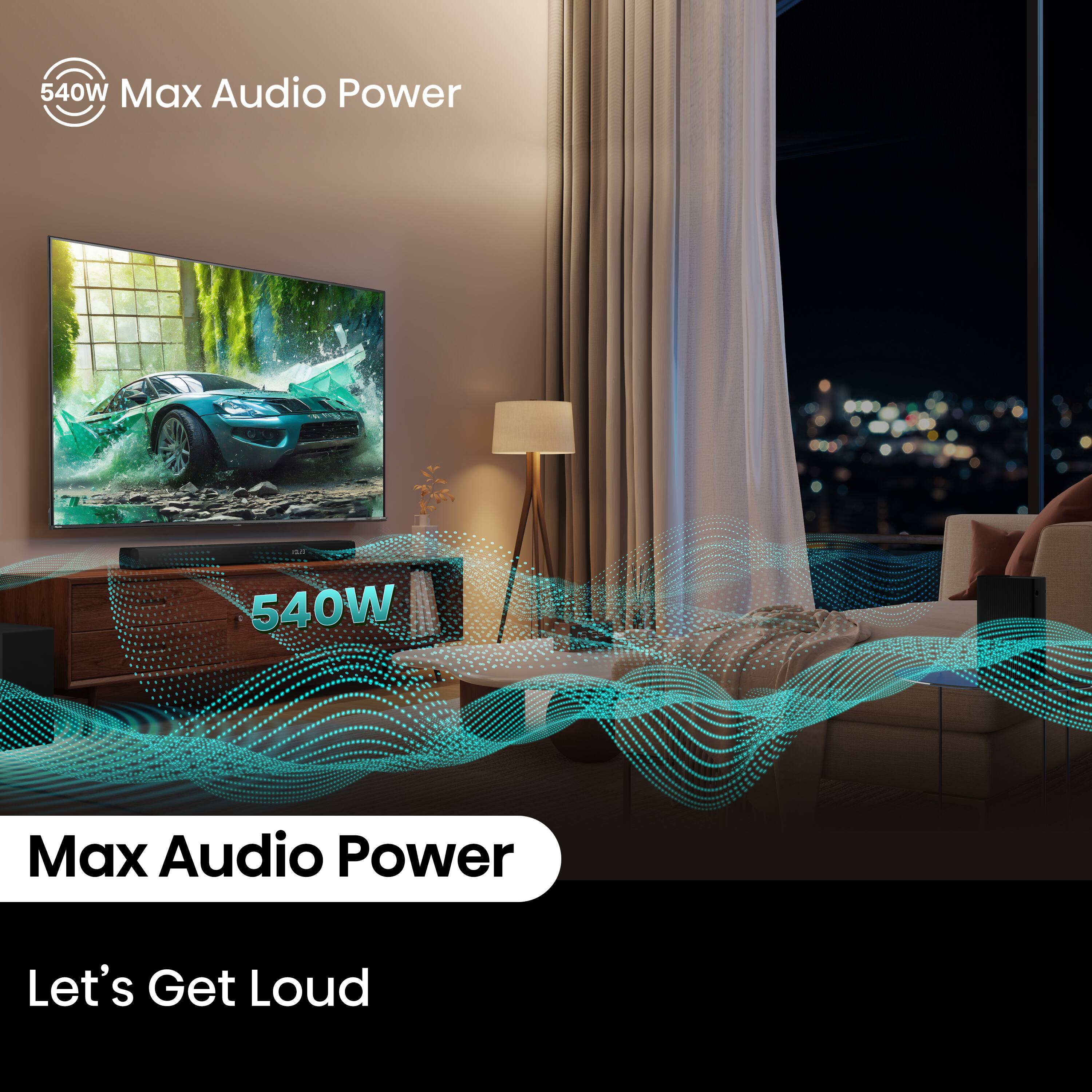 Let's Get Loud 540W Max Audio Power
