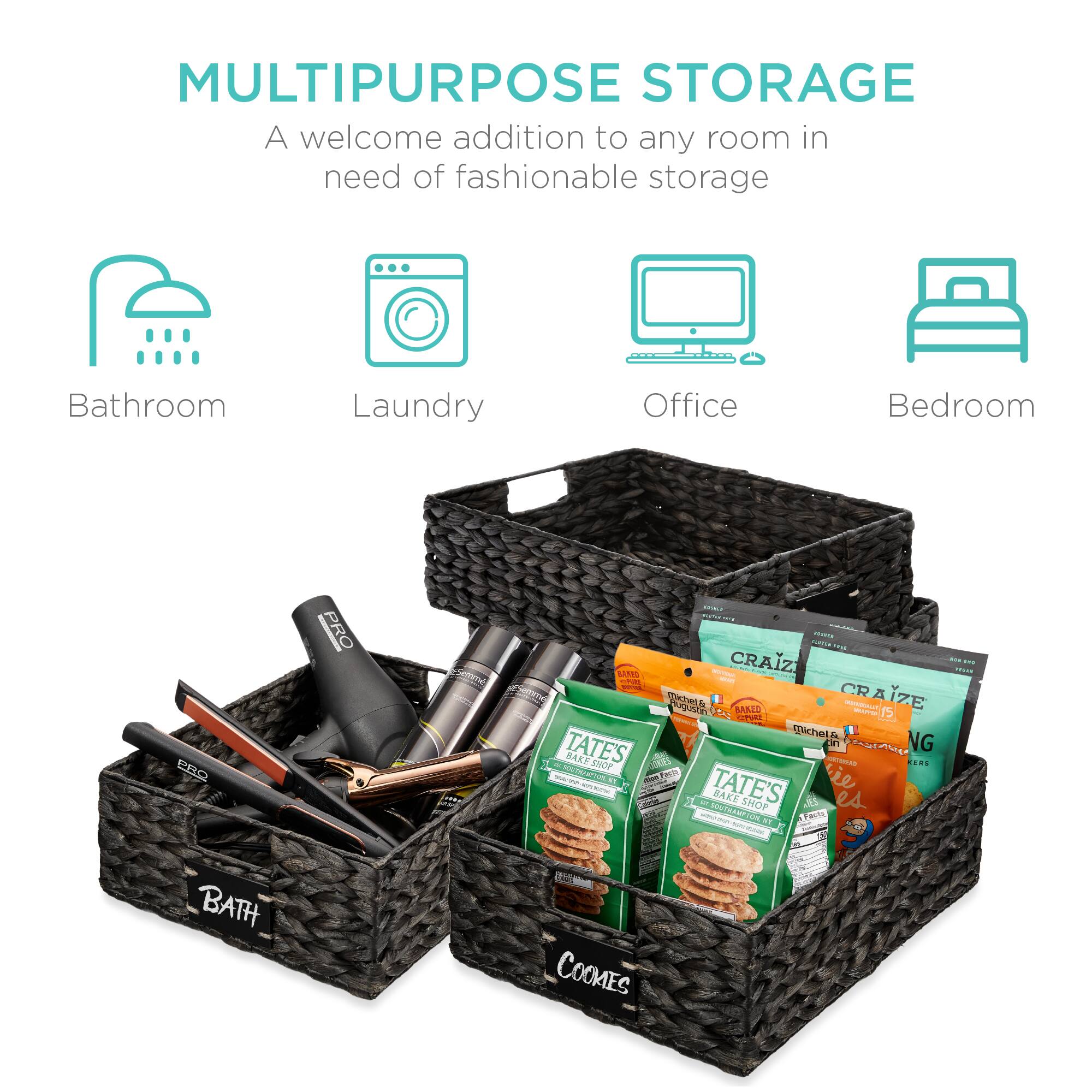 MULTIPURPOSE STORAGE  
A welcome addition to any room in need of fashionable storage  

Bathroom  
Laundry  
Office  
Bedroom  

BATH  
COOKIES  

CRAZE  
TATE'S  
BAKE-ON  
CRACKERS  
micchel  
NG  
BATH COOKIES