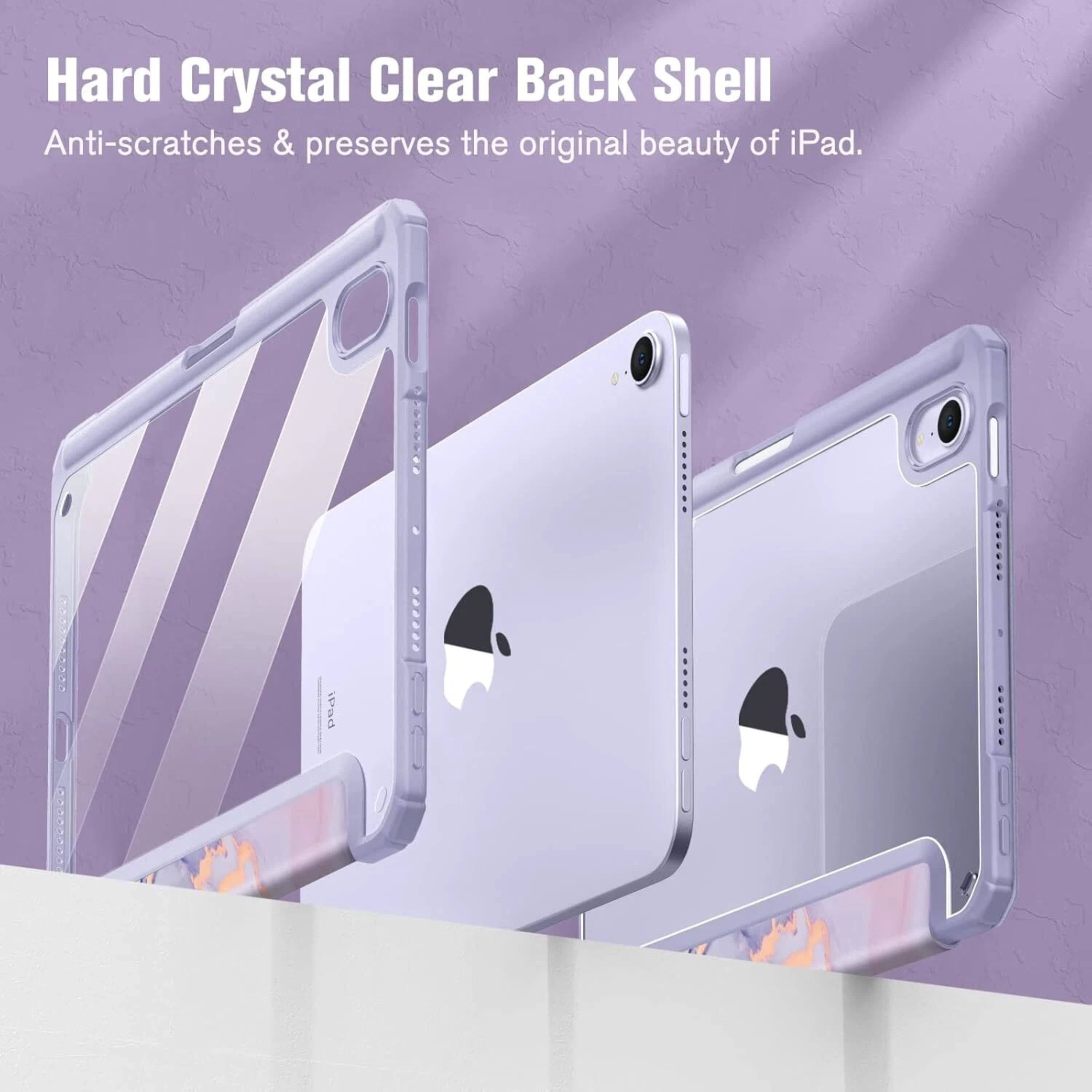 Hard Crystal Clear Back Shell  
Anti-scratches & preserves the original beauty of iPad.