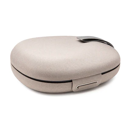 Front. Sony - Sony OEM Carrying Case for WH-1000XM6 Noise Canceling Headphones (Silver).
