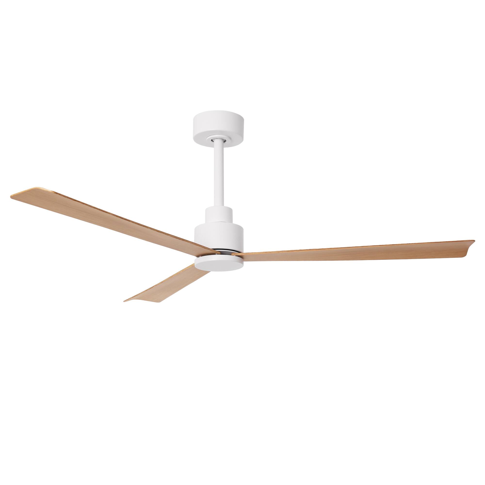 Alt View 7. Parrot Uncle - 52" Modern 3-Blade Ceiling Fan with Reversible DC Motor, 6-Speed, Remote Control, No Light - White.