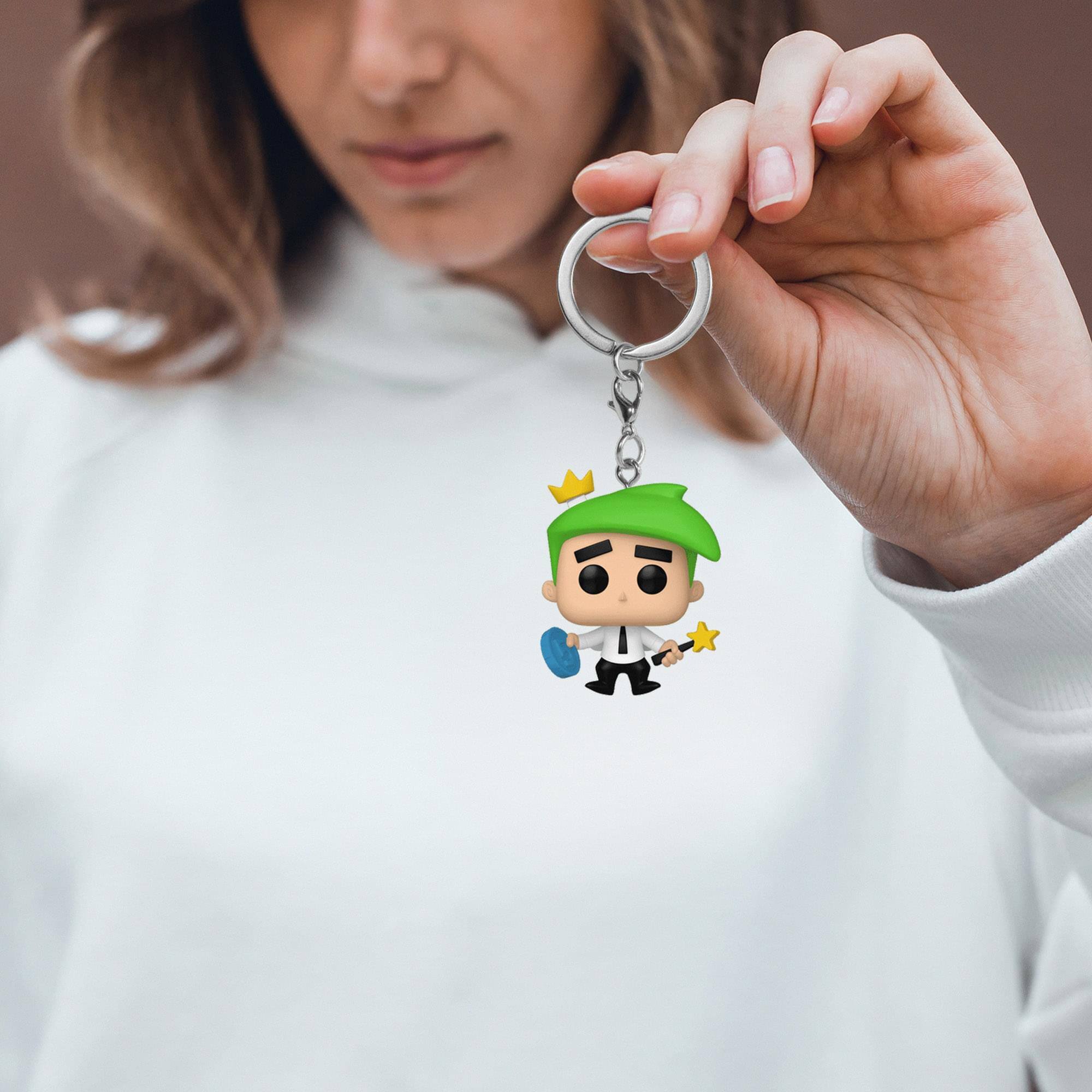 Alt View 2. Funko - Fairly Odd Parents Funko POP Keychain | Cosmo - Multi-Colored.