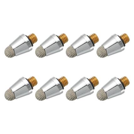 Front. Unique Bargains - 8pcs 5mm High Precision Fiber Stylus Pen Replacement Tips for Capacitive Touch Screen - Silver.